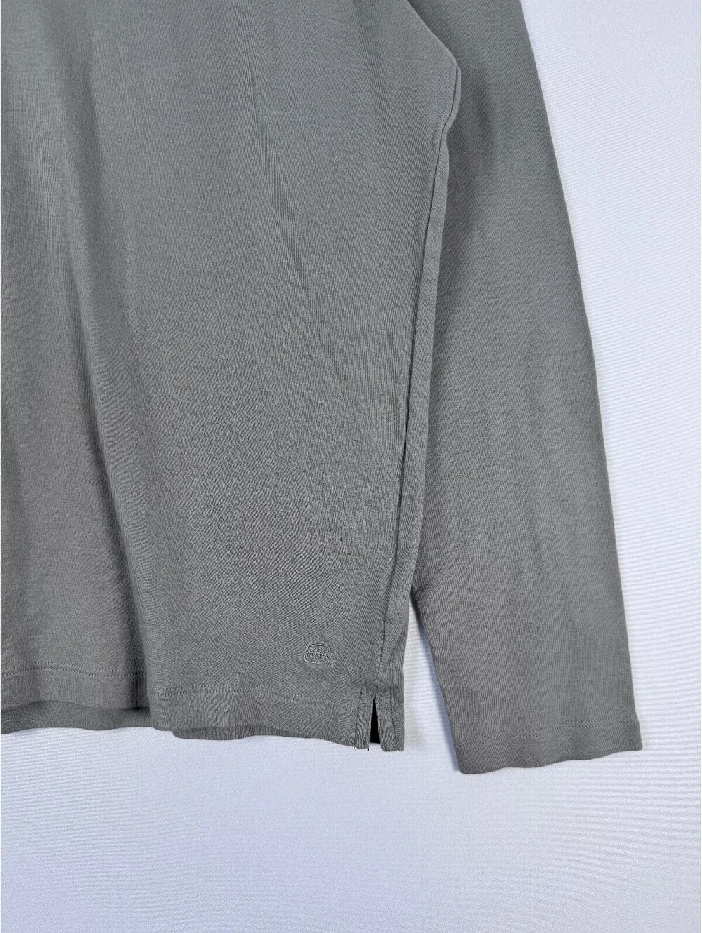 Banana Republic Men's Long Sleeve Polo Shirt Cotton Casual Gray Large
